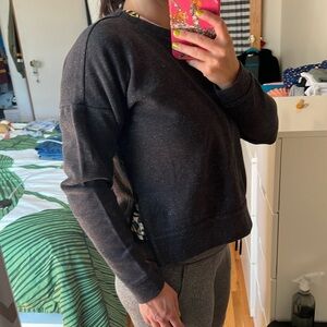 Adidas Sweatshirt Athleisure with side zippers - heather black